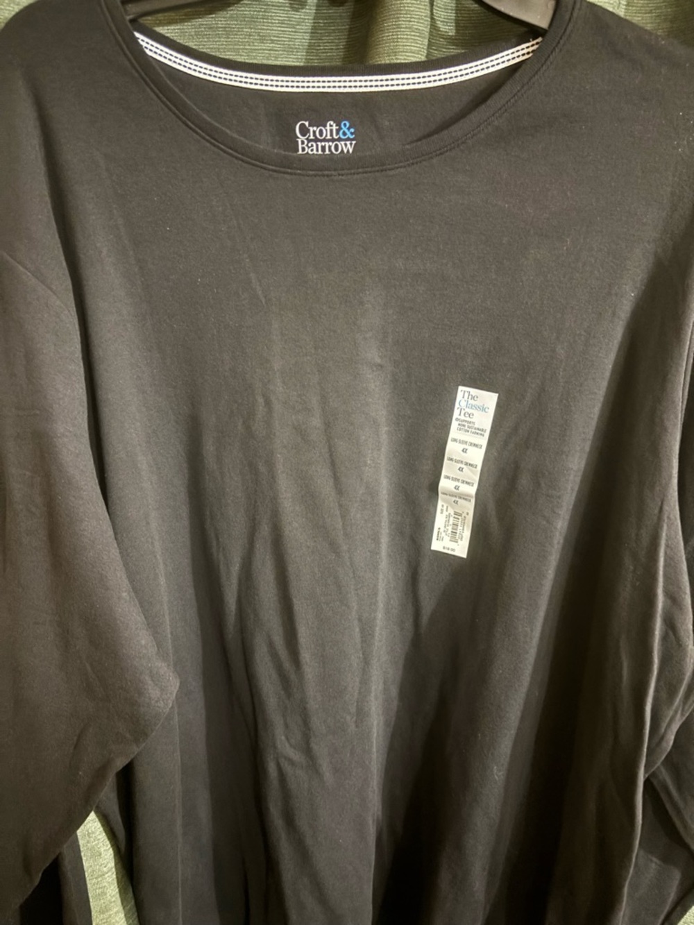 Kohl's Croft & Barrow Long Sleeve Crewneck Tee - Black, Blue and White. Bundle